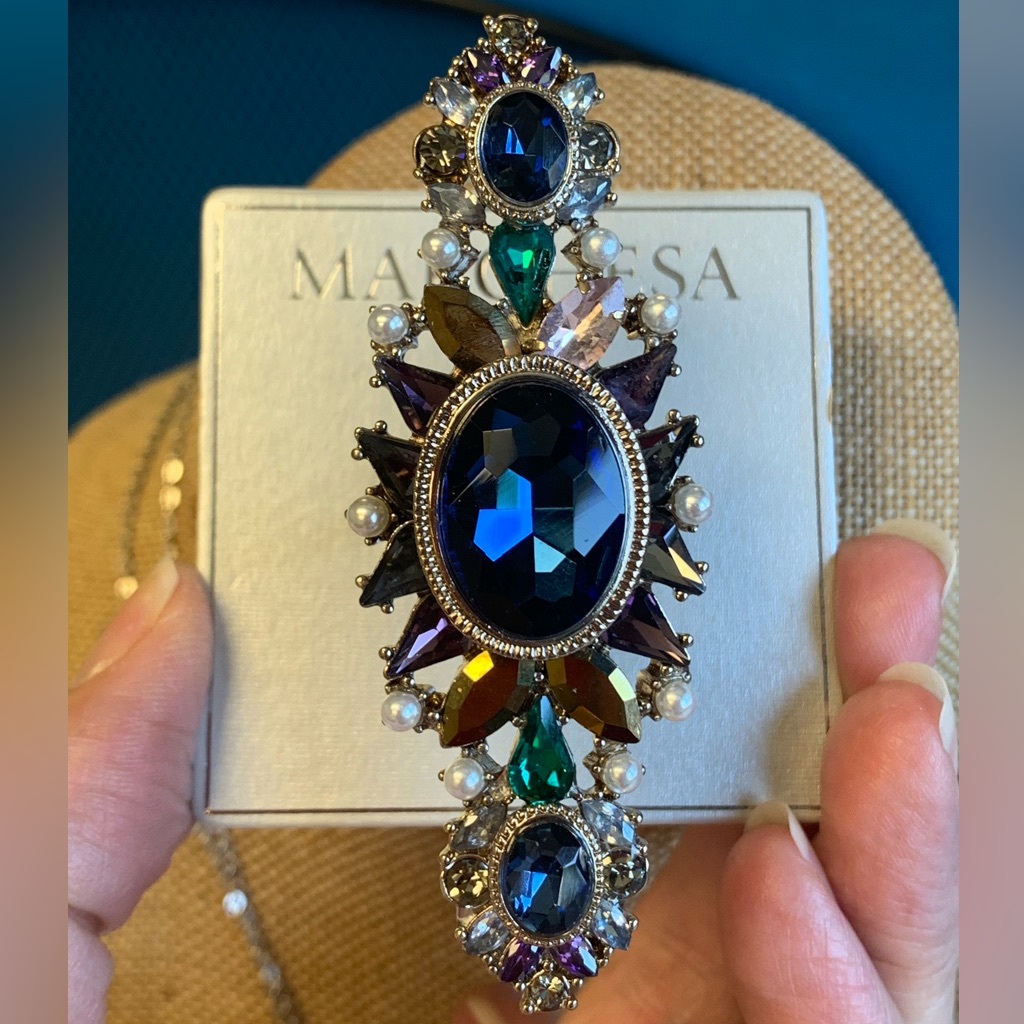 Nwt Marchesa Multi Stone Finger Splint Ring- Size 6 94$